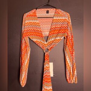 Orange colorful cutout Dress